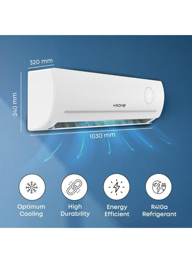 Krome 2 Ton Split Air Conditioner – T3 Rotary Compressor, 24000 BTU, Cool Only – Model KR-AR24MT3-BH