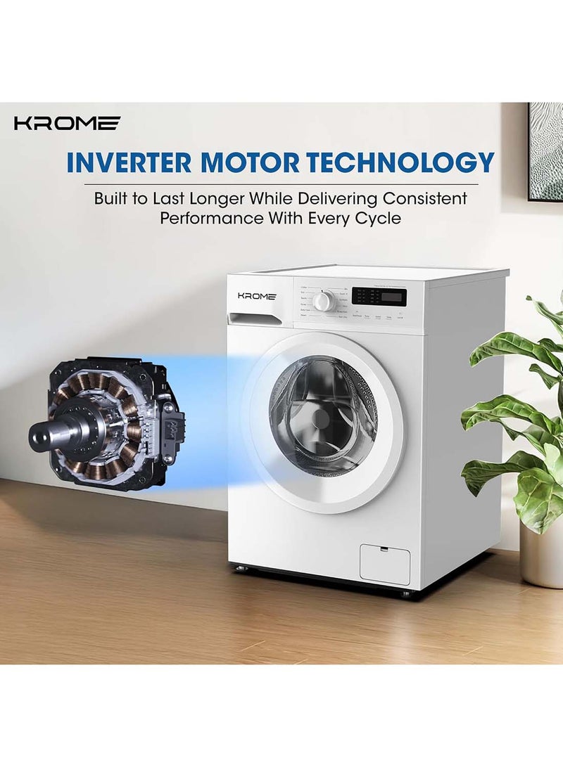 Krome 6Kg 1000 RPM Front Load Washing Machine LED (Model: KR‑WFL600WU)