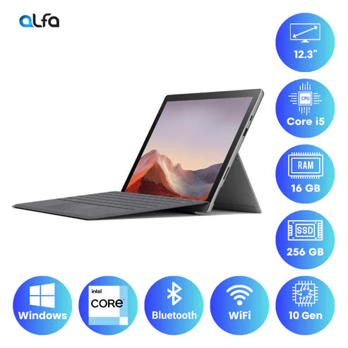Microsoft Surface Pro 7 – 12.3 inch Touch-Screen – Intel Core i5 (10th Gen) - 16GB RAM - 256GB Solid State Drive