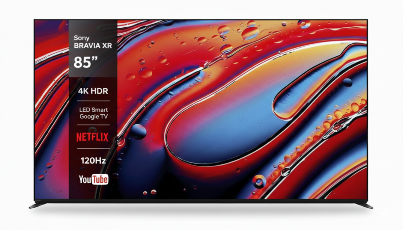Sony BRAVIA XR 85-Inch Class X85J 4K HDR Full Array LED Smart Google TV – Model: XR-85X85J (120Hz)