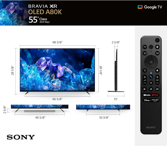 Sony 55″ BRAVIA XR A80K OLED 4K Smart TV