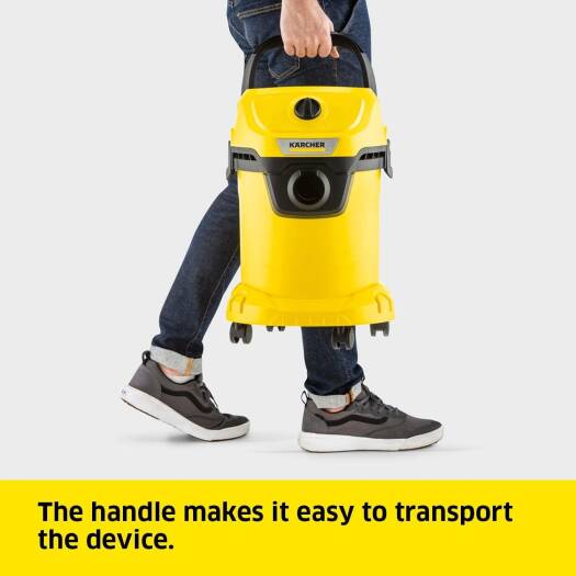 Kärcher WD 3 Wet & Dry Vacuum Cleaner – 1000W, 17L Multi-Purpose (Yellow)