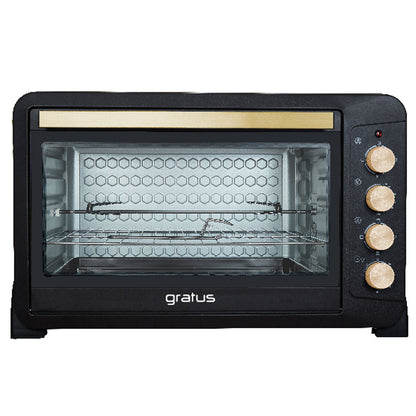 Gratus 48L Electric Oven Toaster Grill – 2000W, Rotisserie & Timer | 1 Year Warranty