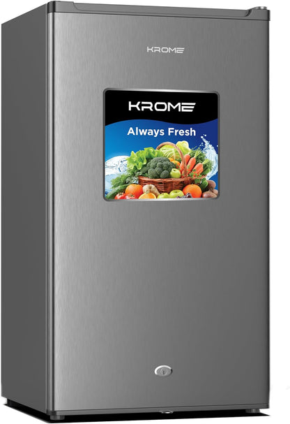 KROME 120L Single Door Refrigerator – KR‑RF138DDSG |