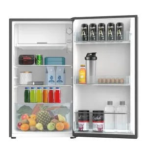✅ KROME 141L Single Door Glass Refrigerator – KR‑RF141GG | Black, Direct Cool, 5-Year Compressor Warranty