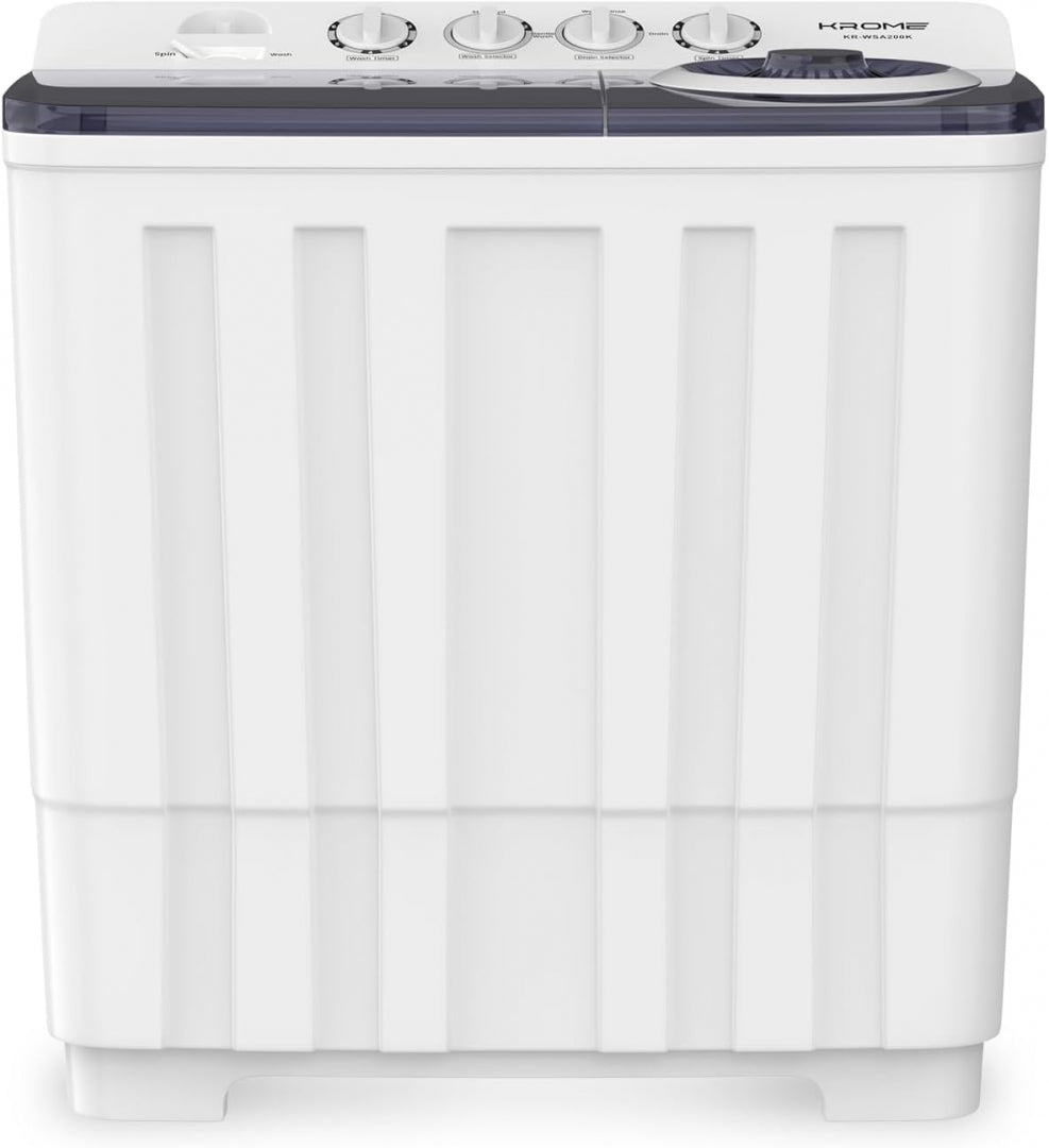 Krome KR-WSA200K 20KG Twin Tub Semi-Automatic Washing Machine – White
