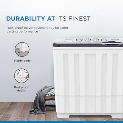 Krome KR-WSA200K 20KG Twin Tub Semi-Automatic Washing Machine – White