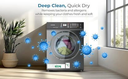 KROME 10/7 KG Front Load Washer Dryer – 1400 RPM, BLDC Motor, Titanium | Model: KR-WD107STI