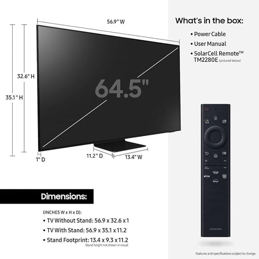 Samsung 65 inch Smart Neo QLED TV - 4K, 65QN90B