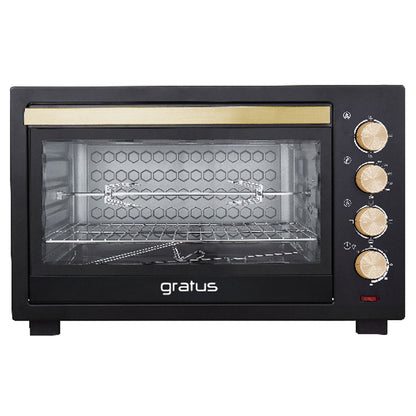 Gratus 48L Electric Oven Toaster Grill – 2000W, Rotisserie & Timer | 1 Year Warranty