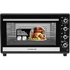 KROME 120L Electric Oven with Rotisserie & Convection Fan – 4-Knob Control, Double Glass Door (Model: KR-EO120RC)