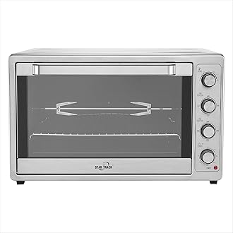 KROME 120L Electric Oven with Rotisserie & Convection Fan – 4-Knob Control, Double Glass Door (Model: KR-EO120RC)