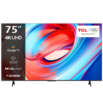 TCL 75 Inch TV, 4K UHD Smart TV, Google TV, Dolby Audio HDR10 & Micro Dimming technology Edgeless Design