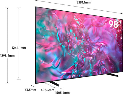 Samsung 98 Inch Crystal UHD TV, DU9000, 4K, Supersize Picture Enhancer, Motion Xcelerator 120Hz, Samsung TV Plus, Q-Symphony, Tizen Smart TV, UA98DU9000