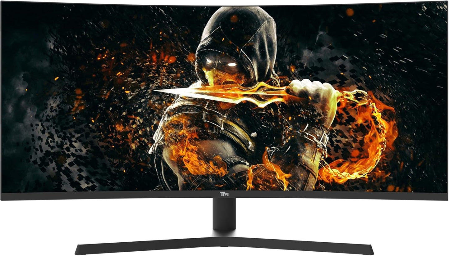 34″ Twisted Minds TM34CWQHDVA Ultra-Wide Curved Gaming Monitor – WQHD 3440×1440, 180 Hz, 1 ms (OD), HDR10, 1500R Curvature, FreeSync & G-Sync Compatible, Dual HDMI 2.1, DisplayPort, Speakers
