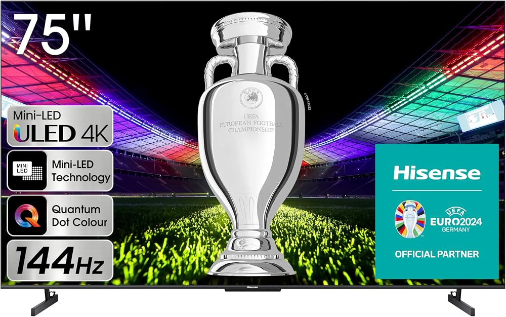 Hisense 75 inches ULED MINI LED 4K Smart TV, 75U7 _144HZ