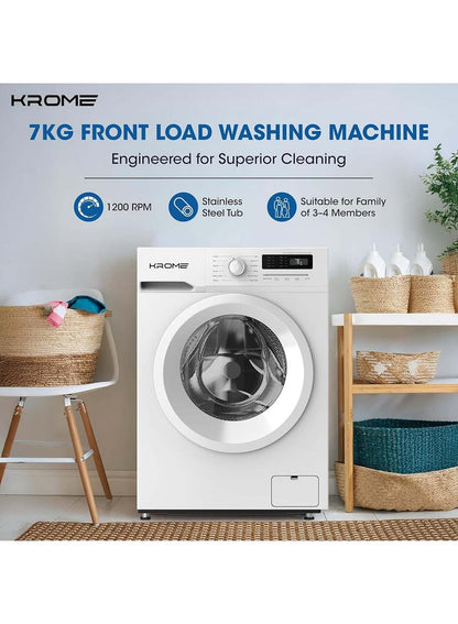 Krome 6Kg 1000 RPM Front Load Washing Machine LED (Model: KR‑WFL600WU)