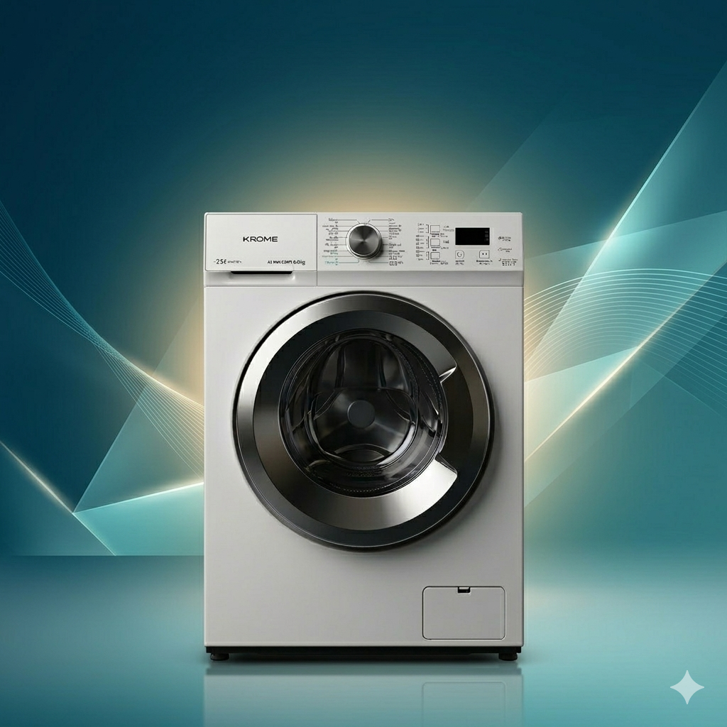 Krome 6Kg 1000 RPM Front Load Washing Machine LED (Model: KR‑WFL600WU)