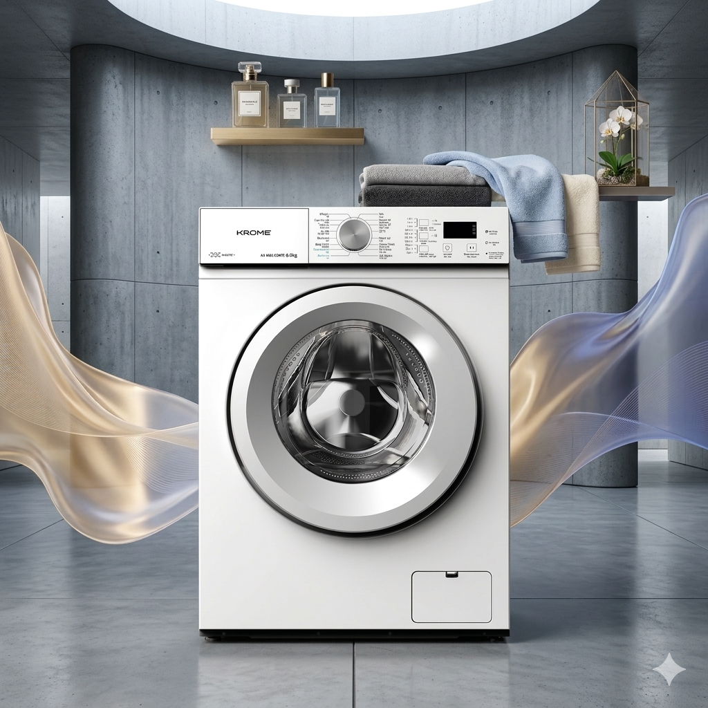 Krome 6Kg 1000 RPM Front Load Washing Machine LED (Model: KR‑WFL600WU)