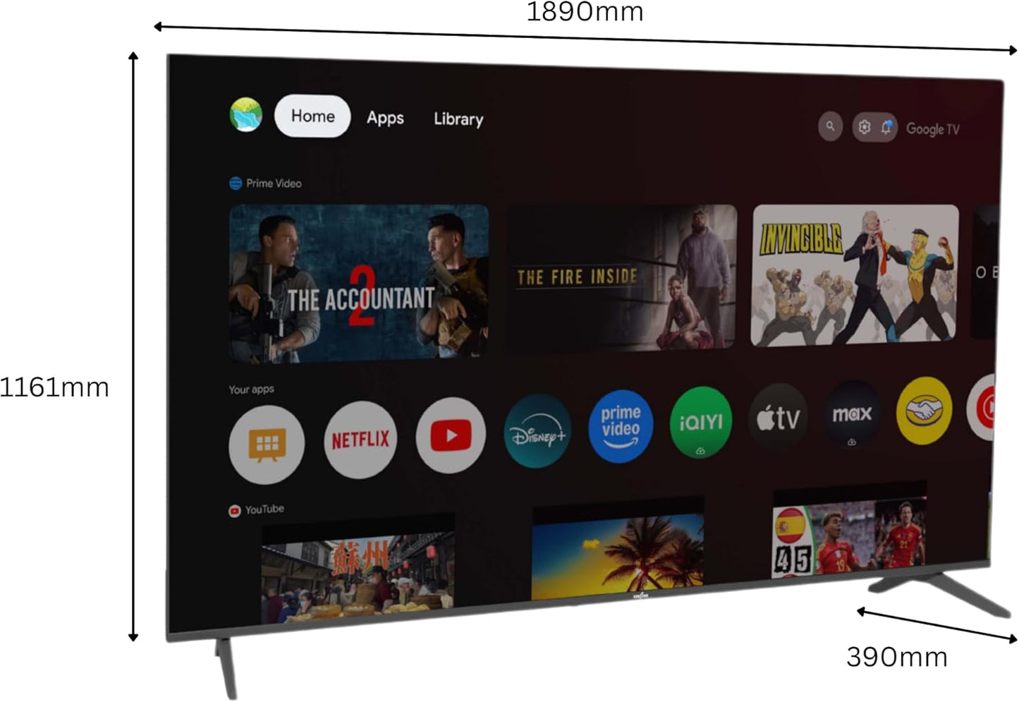 KENSTAR 85'' QLED Google TV Model