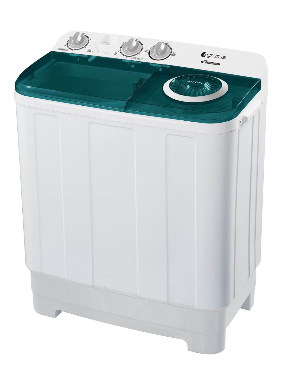 Gratus 10 KG Top Load Semi-Automatic Washing Machine (GSWM07KCDX1)