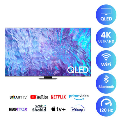 Samsung 55 inch Smart QLED TV - 4K, 55Q80C