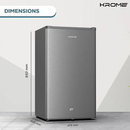 KROME 120L Single Door Refrigerator – KR‑RF138DDSG |
