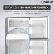 Krome Top Mount Refrigerator 330 Litres No-Frost – Silver | Model KR-RFF 330SM