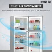 Krome Top Mount Refrigerator 330 Litres No-Frost – Silver | Model KR-RFF 330SM