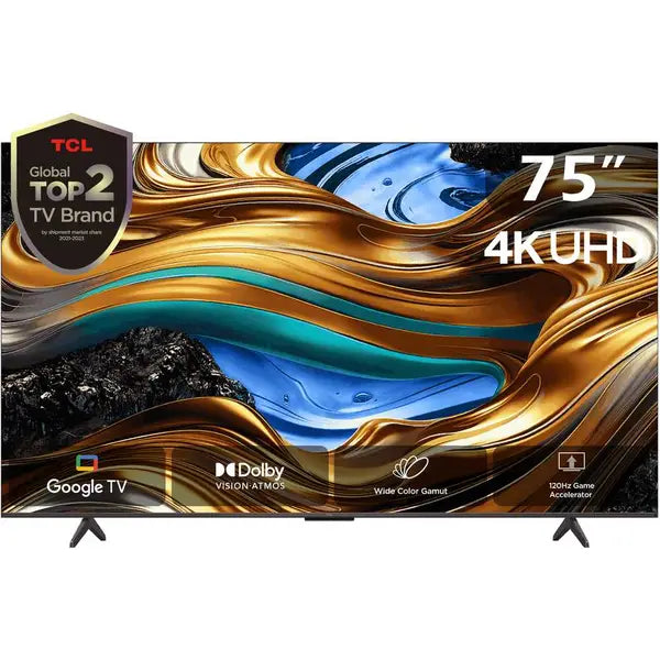 TCL 75 Inch TV, 4K UHD Smart TV, Google TV, Dolby Audio HDR10 & Micro Dimming technology Edgeless Design