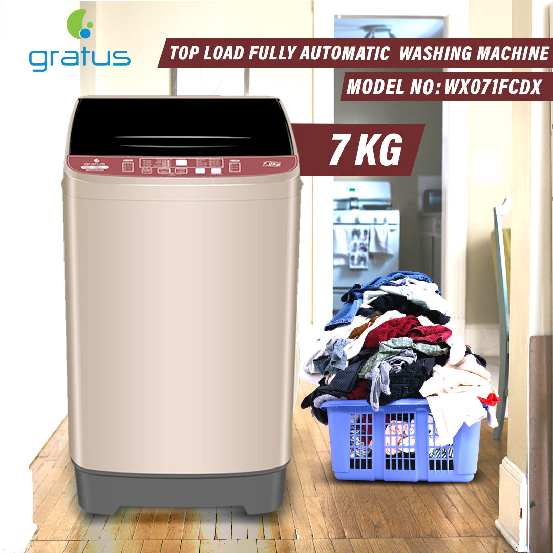 Gratus  7 KG Fully Automatic Top Load Washing Machine – Model WX071FCDX