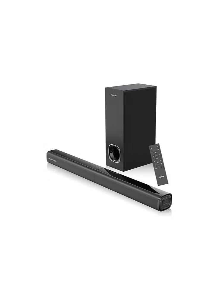 Faster 2.1 Channel Home Theater Soundbar with Wired Subwoofer – 80W Powerful Audio