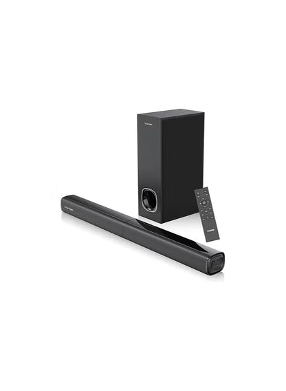 Faster 2.1 Channel Home Theater Soundbar with Wired Subwoofer – 80W Powerful Audio