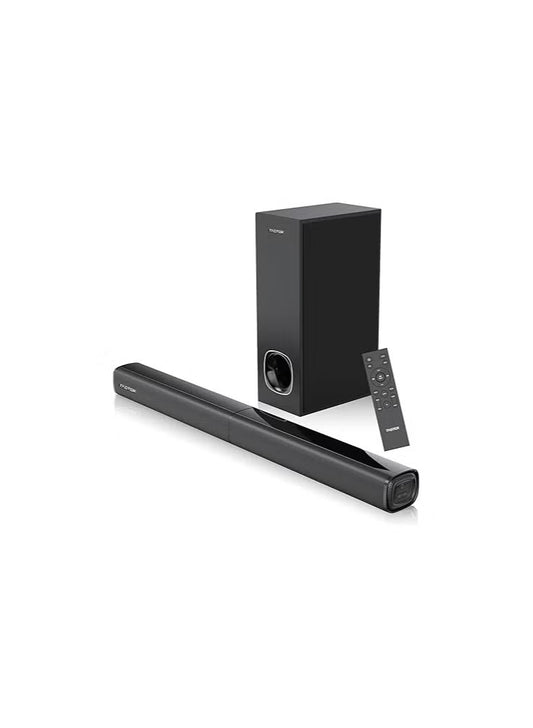 Faster 2.1 Channel Home Theater Soundbar with Wired Subwoofer – 80W Powerful Audio