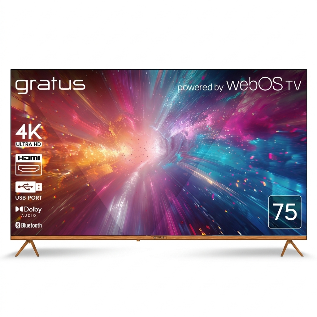 GRATUS 70” QLED 4K Smart TV – WebOS, ThinQ AI, Dolby Audio | LT70QW4K24H