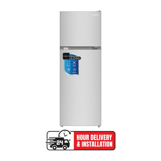 KROME 365L Top Mount Double Door Refrigerator – No Frost, Inverter Compressor, Silver – KR-RFF 480IM