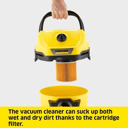 Kärcher WD 3 Wet & Dry Vacuum Cleaner – 1000W, 17L Multi-Purpose (Yellow)
