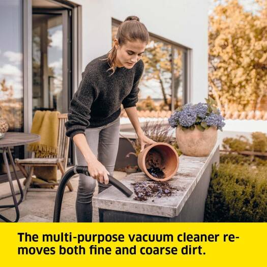 Kärcher WD 3 Wet & Dry Vacuum Cleaner – 1000W, 17L Multi-Purpose (Yellow)