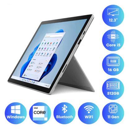 Microsoft Surface Pro 7+ – 12.3" – Intel Core i5 - 16GB RAM - 512GB SSD